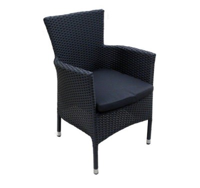Кресло плетеное Aroma black